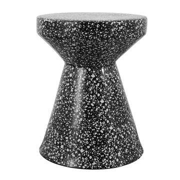 Xenia 17.75" Modern Bohemian Terrazzo Indoor/Outdoor Drum Accent Table - JONATHAN Y